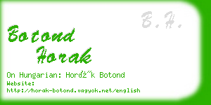 botond horak business card